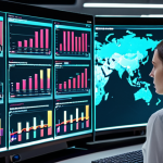 **Prompt 1: The Intelligent Assistant**
    A futuristic, calm IT operations professional, possibly a woman, confidently overlooking a large, multi-screen dashboard. The screens display not just raw graphs, but interconnected, flowing streams of data, logs, and metrics, intelligently visualized by an AI. Anomalies are subtly highlighted, and a sense of clarity and understanding emerges from the complex information. The overall atmosphere is one of proactive control and insights, with subtle glowing lines connecting different data points, symbolizing AI and machine learning at work in IT operations.