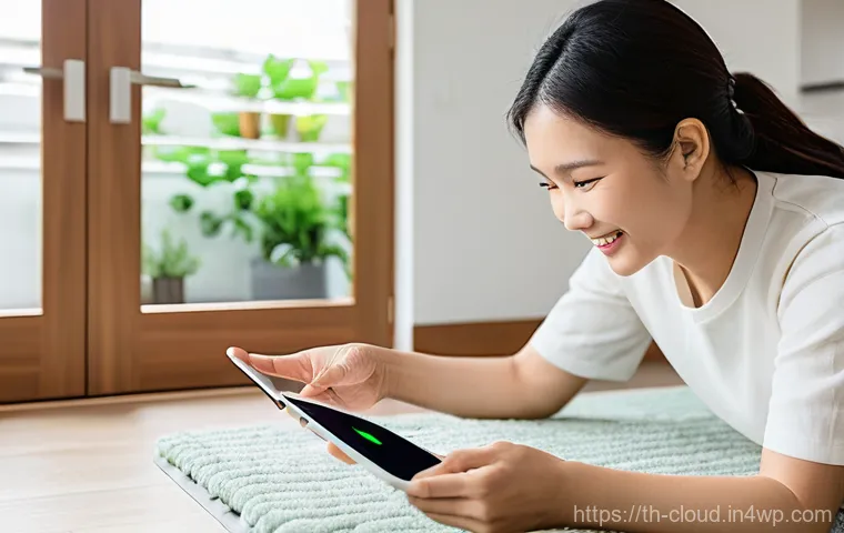 클라우드 서비스와 IoT의 융합 사례 - **Prompt 1: Smart Home for a Modern Thai Family**
A bright, clean, and modern living room in a c...