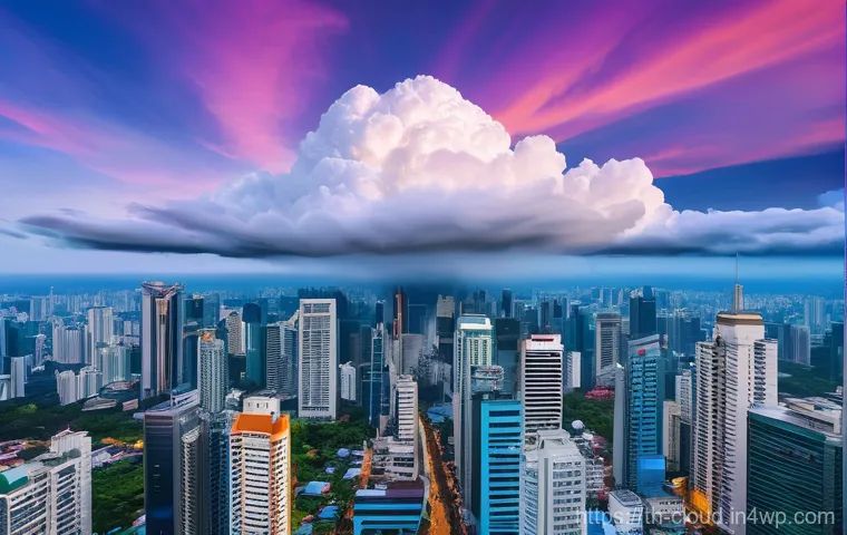 2023년 인기 클라우드 서비스 제공업체 비교 - **Prompt:** A vibrant and modern image depicting the transformative impact of cloud technology on Th...