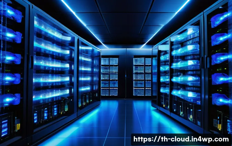 클라우드 서비스의 데이터 전송 속도 비교 - A detailed, futuristic cloud data center located in Singapore, showcasing rows of high-tech servers ...