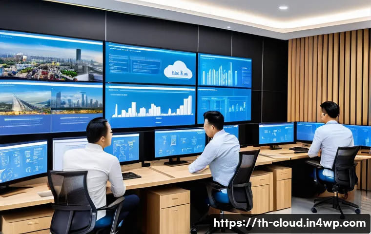 클라우드 서비스의 데이터 통합 기술 - A modern Thai office environment showcasing a diverse team of professionals collaborating around a l...